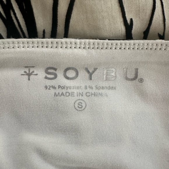 Womens Soybu Ikat active dress with Bra black white cross back Size small EUC - Picture 11 of 12